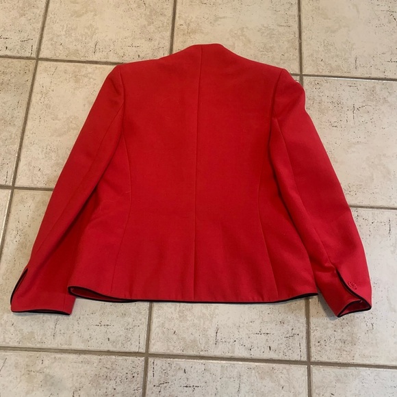 Vintage Rare Small Holt Renfrew Red Blazer Jacket Union Made - Picture 4 of 9